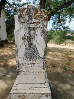 [Picture of Thomas Whyte grave]